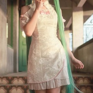 Cheongsam/qipao bailee chinese dress mini dress women, short dress for CNY/imlek