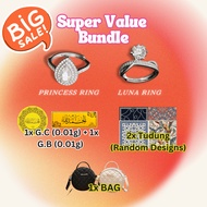 Luna Ring Princess Ring Super Value Bundle can get 1x 0.01g Gold Coin 1x 0.01g Gold Bar 2 tudungs wi
