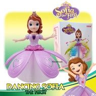 Dress Girls Sofia the first ตุ๊กตาเจ้าหญิงโซเฟีย เต้นรำ หมุนได้ มีเสียงดนตรีมีไฟ ใส่ถ่าน วิ่งชนถอย ข