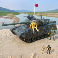 Remote Control Battle Tank Metal Alloy Cannon Launch Toy