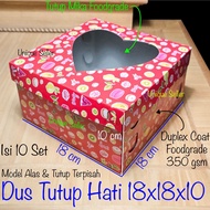 MERAH [Contents 10] Heart-Covered Tart Cake Box 18x18x10 20x20x10 22x22x10 24x24x10 26x26x12 Heart-C