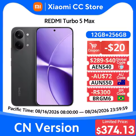XIAOMI Redmi Turbo 5 Max CN version 6.83" 1.5K 3500nits Screen Dimensity 9500s 9000mAh 100W Charge 5