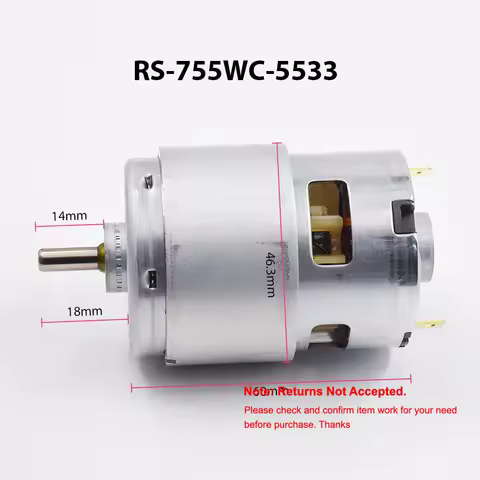 MABUCHI RS-755WC-5533 Motor DC 16.2V-24V-36V 18500RPM High Speed Large Torque Electric Drill Circula
