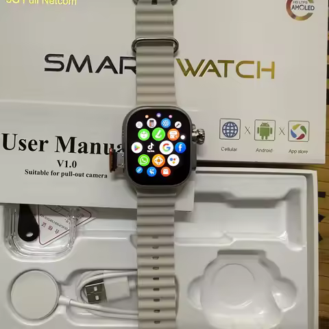 DW100 Pro Smartwatch Fingerprint unlock Touch ID 2.29inch Amoled Smart Watch Rotary Camera GPS Posit