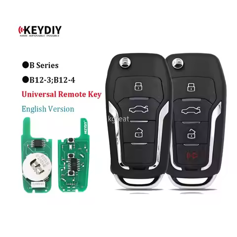 5pcs Keydiy KD B12 B12-3 B12-4 Universal Remote Key for Ford Style Car Remote Key for KD-x2 KD900 KD
