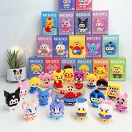 Compatible Particle Mystery Box Christmas Cartoon Doll Building Blocks Educational Assembling Toy Gi