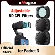 aMagisn Magnetic Filter for Pocket3 Black Mist Filter ND 4 16 64 256 1000 , Adjustable CPL ND 2-32 /