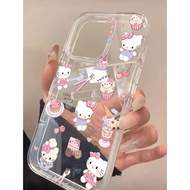Soft clear OPPO case Creative with Cute Cat Elements for A1k C2 A3s A15 A16 A17 A18 A31 A33 A38 A53 