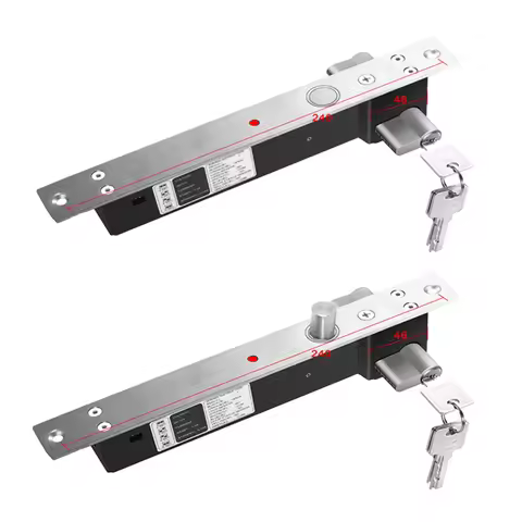 DC12V Electric Drop Bolt Lock Fail Secure NO Or Fail Safe NC Type EU Cylinder With Key