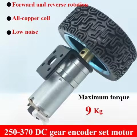 JGA25-370 DC gear motor encoder can measure the speed of steering robot tracking balance car