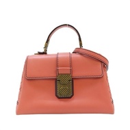 Bottega Veneta BV粉橘 羊皮Piazza MINI兩用包