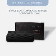 Epitex Brace Black Support Contour Pillow | Bamboo Charcoal Infused Ergonomic Contour Design Pillow