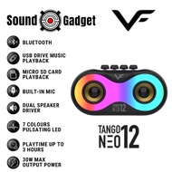 Vinnfier VF Tango Neo 12 Bluetooth Portable Speaker Multi-color Light Effects Built-in Micro SD Card
