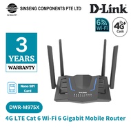 D-Link DWR-M975X Dual-Band 2.4Ghz/5G Wireless AX1500 4G LTE CAT 6 Sim Card Router