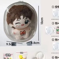 13cm15cm17cm19cm棉花娃娃痛包pvc透明娃娃外出包展示防尘遛娃包26.6.16