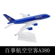 16cm Alloy Metal Pepsi Plane A380 Model Plane Diecast Aircraft