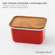 CHABATREE - DEEP STORAGE CONTAINER S (STACKABLE) RED (SKU : ST132-R)