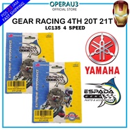 LC135 4S ESPADA GEAR RACING 4TH 20T 21T EMPAT YAMAHA LC-135 GEARBOX ENJIN UMA IKK SCK ESPADA ARATA H