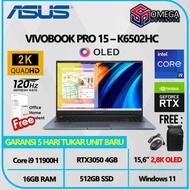 NEW !!! ASUS Vivobook Pro 15X OLED K6502HE i9 11900H 16GB 1TBSSD