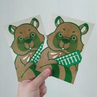 狸貓明信片兩張組