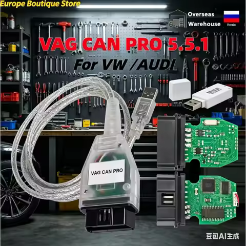 VAG CAN PRO 2026 VCP 5.5.1 Interface Can Bus K-line OBD2 Auto Scanner OBDII Cable For VW For AUDI