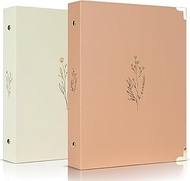 Aesthetic 3 A5 Ring Binder Set of 2 - Sturdy 1 Inch Binder Fits Letter Sized Paper - A Cute Six Ring