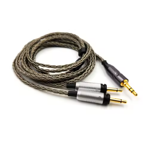 6N 16-core braided 3.5mm 6.35mm 1/4" Audio Cable Audio Cable For Fiio FT3 FT5 FT1 FT7 Headphones