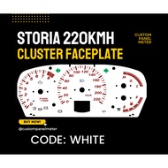 DAIHATSU STORIA 220KMH MANUAL CLUSTER FACE PLATE PANEL METER SPEEDOMETER