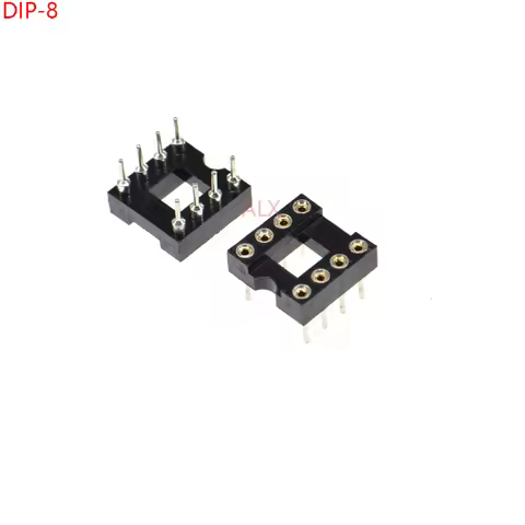 20PCS DIP8 IC ROUND HOLE SOCKET 8p DIP CHIP TEST HOLDER Adaptor 8 PIN dip-8 DIP 8PIN 2.54MM PITCH CO