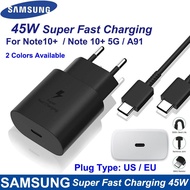 [HOT] Samsung EP-TA845 US/EU Super Snelle Charger Travel USB Pd Pss Snel Opladen Adapter For Note10 Plus Galaxy A91 A71 S20+ 15V3A 45W