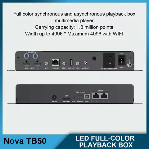 TB10 TB20 TB30 TB40 TB50 TB60 Full Color Synchronized Multimedia LED Playback Box for Professional U
