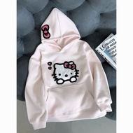 Hello Kitty Hooded Sweatshirt with 3D Embroidery - Perfect for Cool Weather