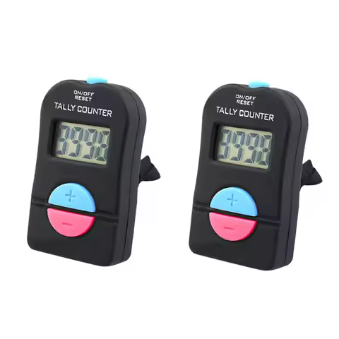 A22I 2 Pcs Digital Hand Tally Counter Electronic Add Subtract Manual Clicker Handheld Mechanical Num