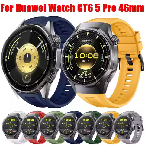 22mm Silicone Bracelet For Huawei Watch GT 6 Pro 46mm Sports Strap For Huawei Watch 5 4 3 GT6 GT5 GT