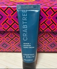 全新購至英國的Crabtree &Evelyn Renew +Nourish Hand Cream 護手霜 完全未開封 係英國讀書時購至的 放置左一邊貨品如圖所示   建議面交收