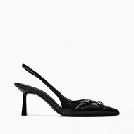 Spain style 2025 ZARAˉ Womens Shoes 2024 New Pointed Shoes Shallow Mouth Thin Heel High Heel Cat Hee