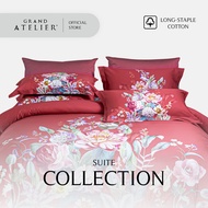 (Bed Sheet Set) Grand Atelier Suite Collection 100% Egyptian Cotton Sateen Bed Sheet Set (Inc Quilt 