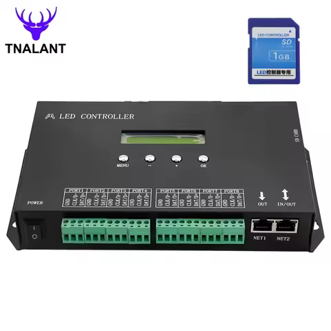 H807SA H807SBWifi 8/4 Ports DMX/Artnet to SPI LED Pixel Controller With SD Card For WS2811 WS2812 WS