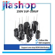 50Pcs 250V Capacitor Aluminum Electrolytic Capacitor 250V 1uF 3.3uF 6.8uF 10uF 22uF 33uF new origina
