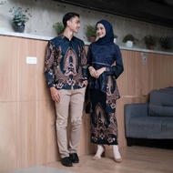 BAJU SERAGAM BATIK COUPLE KEBAYA BROKAT PASANGAN SARIMBIT KELUARGA