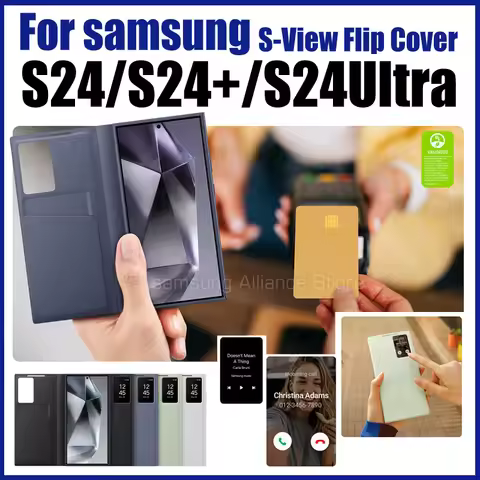 Suitable for Samsung Galaxy S24/S24+/S24Ultra Mirror Smart Flip Phone Case LED Galaxy S24 Ultra S-Vi