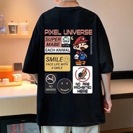 t shirt lelaki Round neck t shirt lelaki  [M-5XL] Japanese summer fashion and casual mens short-slee