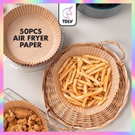 TDLV 50@100pcs Air Fryer Paper Plate Kitchen Food Paper Tray Household Barbecue Oil Absorbing Paper 