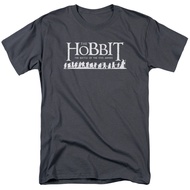 The Hobbit Walking Logo T Shirt Mens Licensed Fantasy Movie Tee Bilbo Charcoal