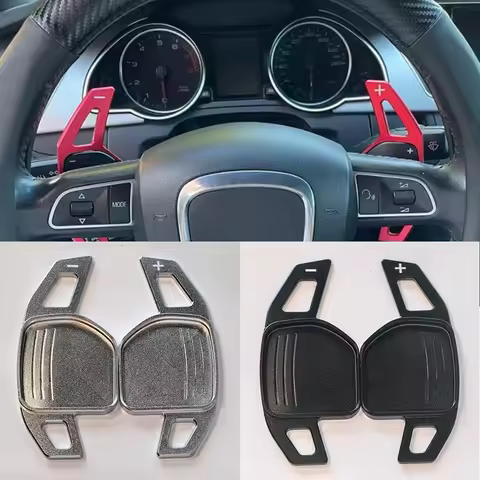 Car Steering Wheel DSG Shift Paddle Extension Stickers For Audi TT MK2 8J A5 S5 A4 B8 A3 S3 8P Q5 8R