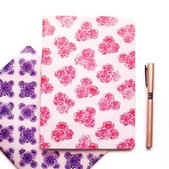 Set of Two A5 Notebooks with Floral Pattern – Dot Grid Journal &amp; Lined Notebook