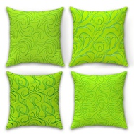 throw pillow case 18x18 16x16 20x20inches Swirl Pattern Green cushion