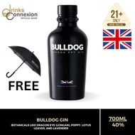 BULLDOG GIN - Botanicals like dragon eye (longan), poppy, lotus leaves, and lavender, 40% ABV + Free