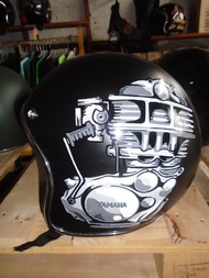 HELM CUSTOM MESIN YAMAHA SR 400