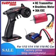 NewSURPASS HOBBY RC Transmitter and Receiver RC Transmitter w/Receiver Waterproof Motor ESC Comb Set